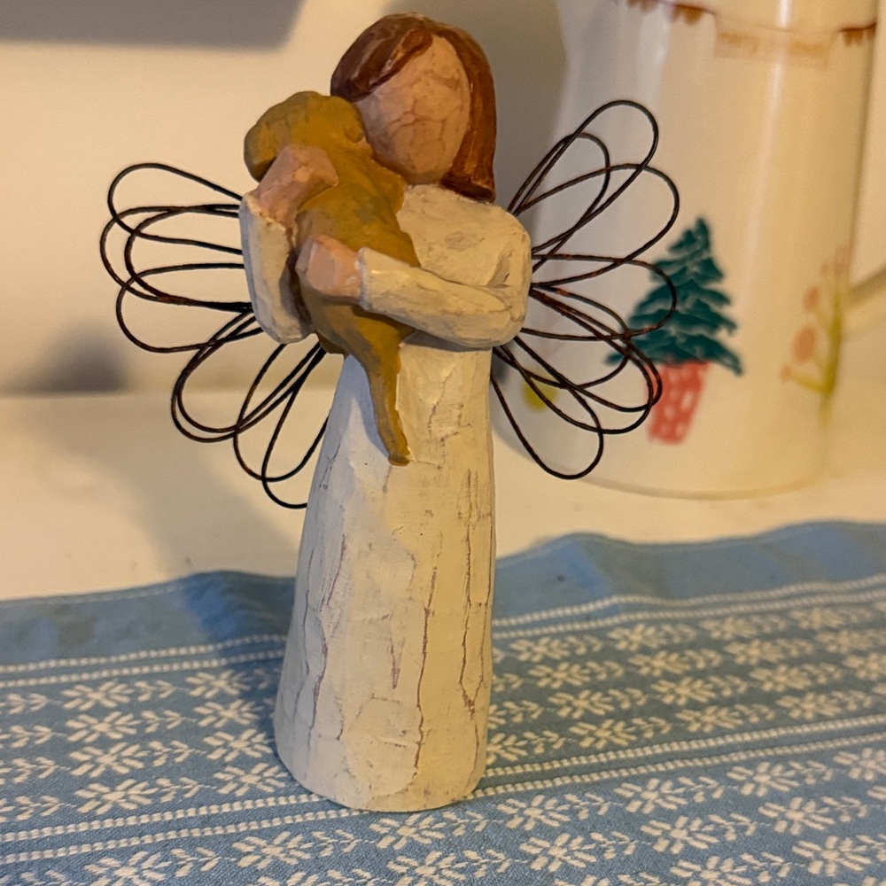 Willow Tree Angel of Friendship with Dog Sculpture by Demdaco